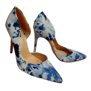 Style by MIX NO 6 Blue and White Tie Dye Heels